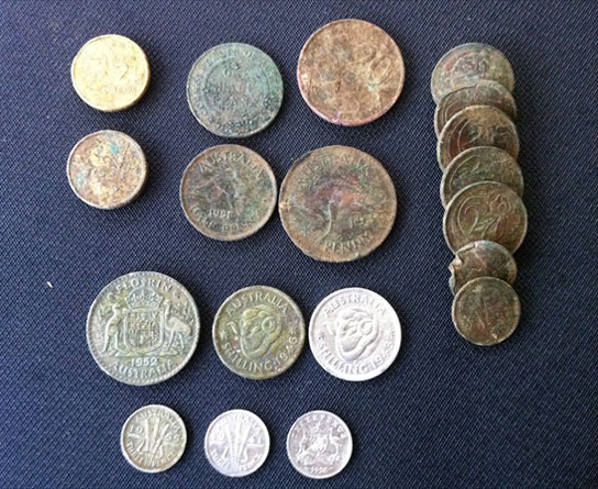 Metal detector finds - coins